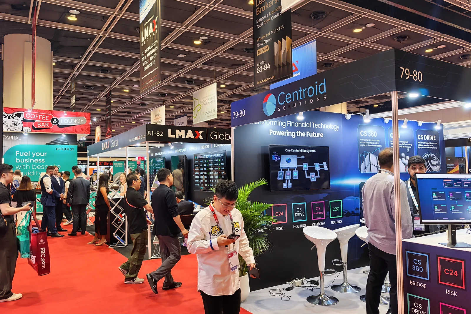 Liquidity and broker-technology infrastructure on the exhibition floor